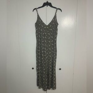 NATURAL LIFE Gray Floral Jumpsuit